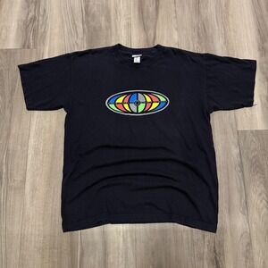 Pro Spirit Mens Black Graphic Tee World Athletics Cotton T-Shirt L 1044